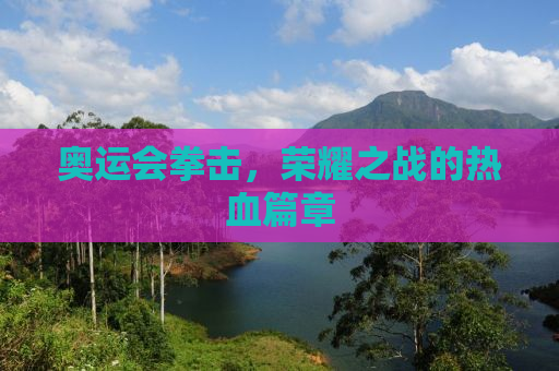 奥运会拳击，荣耀之战的热血篇章