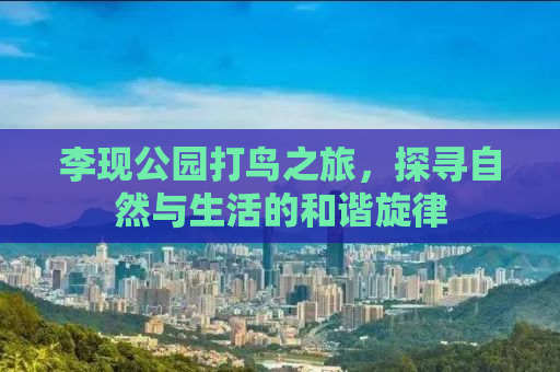 李现公园打鸟之旅，探寻自然与生活的和谐旋律